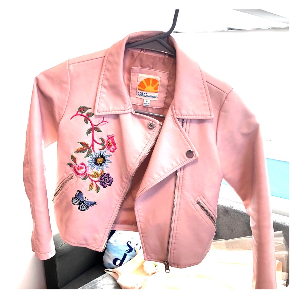 Girls Size 6 Leather Jacket...great condition!